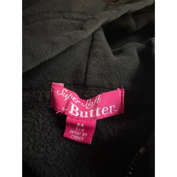 Butter Super Soft Unicorn Zip Up Hoodie - Rhinestone Detail - Picture 4 of 4